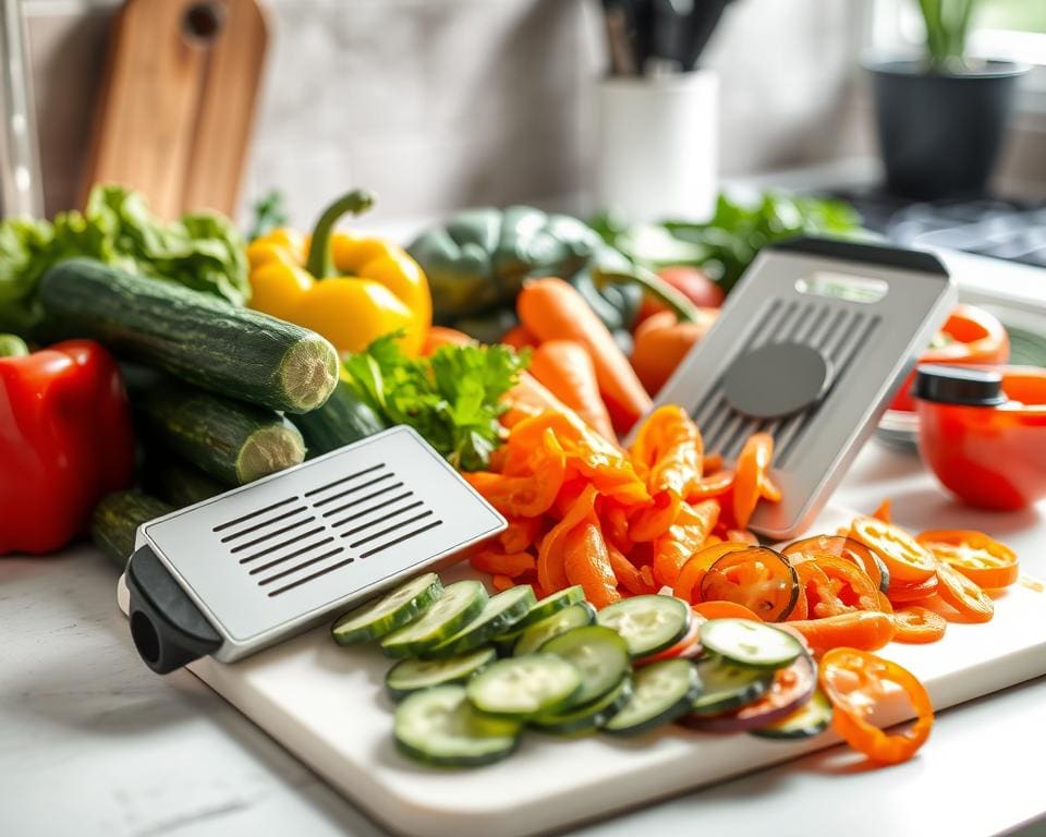 groente snijden met mandoline